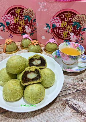Foto resep Greentea Flaky Mooncake