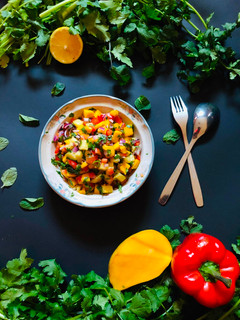 A picture of Mango Salsa Salad.