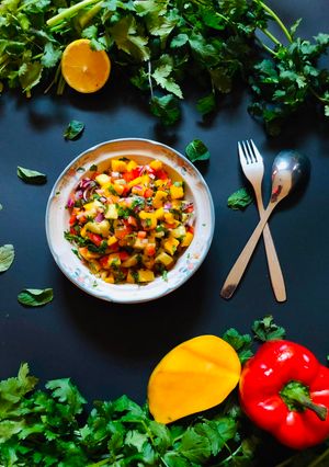 A picture of Mango Salsa Salad.