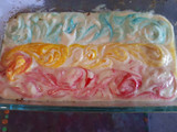 Budín de Naranja multicolor ideal para la mesa dulce de Navidad