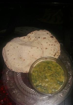 A picture of Spinach daal bhajji (Dalbhajiya).