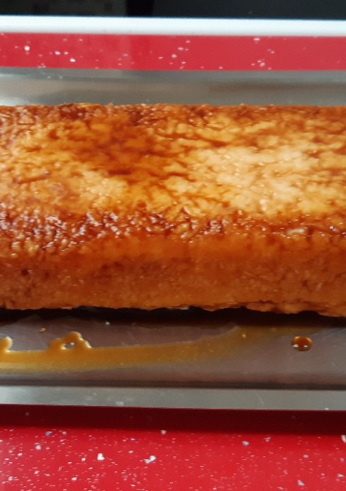 Una foto de Flan de coco sin huevo y casi sin azúcar