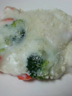 Una foto de Verduras variadas con bechamel y parmesano