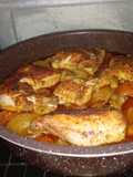 صينية دجاج بصويا صوص وخضراوات