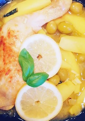 Une photo de Tajine poulet, olive verte