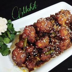 A picture of Cauliflower (Gobhi) Manchurian.