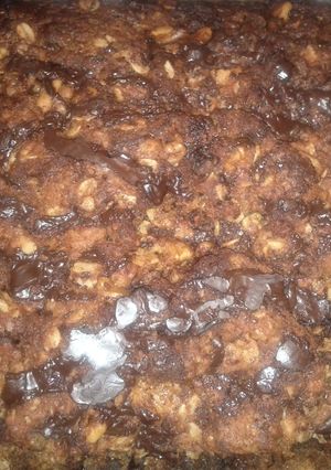A picture of Butterscotch Chip Cake with Oat Streusel.