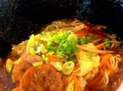 A picture of spring onion soy sauce