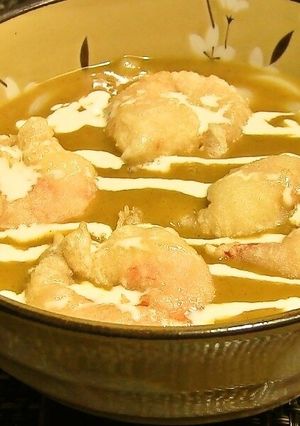 A picture of Shrimp Tempura Curry Udon.