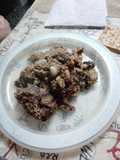 Salteado de Trigo Burgol y morcilla