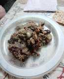 Salteado de Trigo Burgol y morcilla