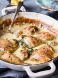 Pollo en crema de mostaza