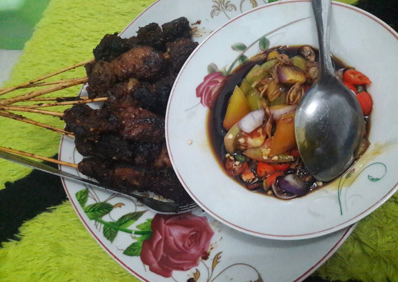 SatFlon / Sate teflon / sate sapi ayam