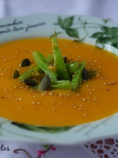 Una foto de Crema de calabaza