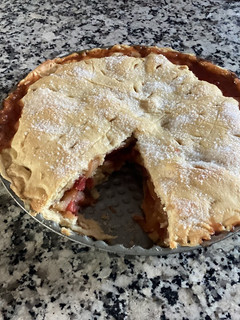 Una foto de Tarta de manzanas y fresas
