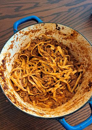 A picture of Man Approved Bolognese.
