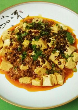 Hình của món Đậu hũ tứ xuyên (ma po dou fu).