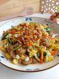Sautéed Vegetables with Beef Meatballs