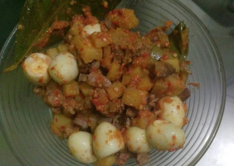 aturan menggodok Sambel Kentang Ati Ampela Apa Adanya yang kenyang