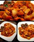 Guisado de zanahoria, con tofu