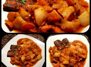 Una foto de Guisado de zanahoria, con tofu