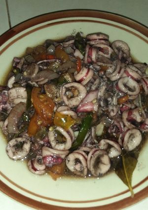 Foto resep Cumi hitam pedas
