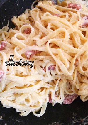 Foto resep Creamy Fettuccine Carbonara