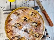 Una foto di crostata alle pere