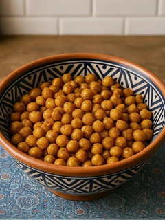Foto de Grão-de-bico crocante no forno com alecrim e parmesão