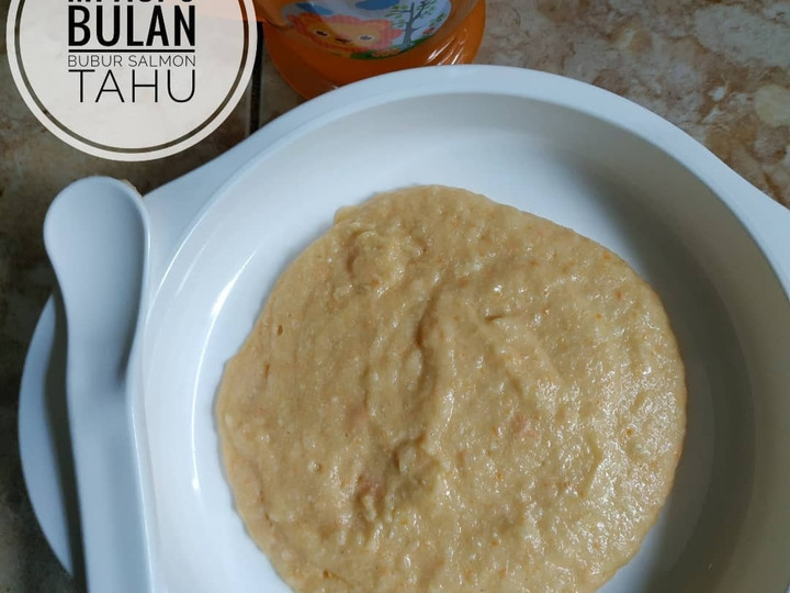 Resep Bubur Salmon Tahu (Mpasi Lengkap 6 bulan) yang Lezat Sekali