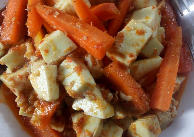 Cara mudah memasak Tumis wortel dan putih telor, Lezat
