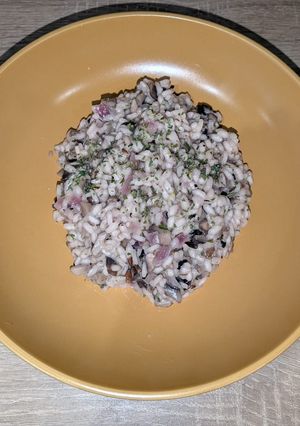 A picture of Mushroom Risotto.