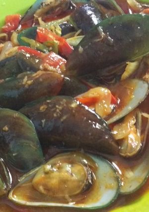 Foto resep Kerang Hijau Saos Padang