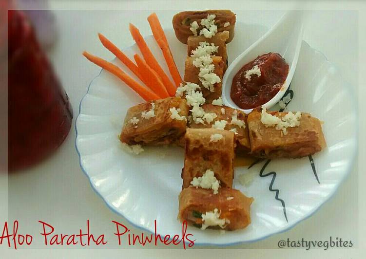 Simple Way to Prepare Homemade Paratha Roll Bites/Pinwheels With A Fusion Twist