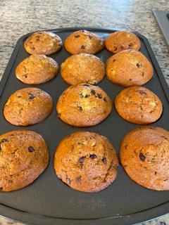 A picture of Banana Chocolate Chip Muffins.