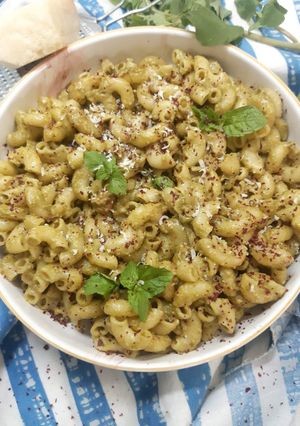 A picture of Pesto Pasta.