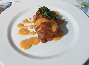 Una foto de Pechuga rellena al horno