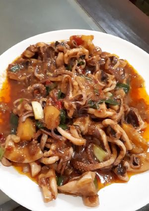 Foto resep Cumi saos asam manis plus nanas