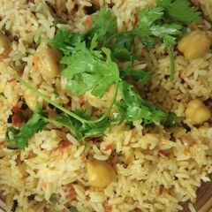 A picture of Mixed Vegetables Kabuli Chana Pulao.