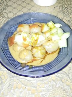 Foto resep Cilok telur sambal kacang simple cepat maknyus.