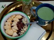 Una foto de porridge avena chia