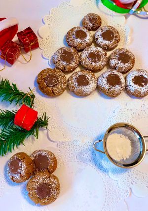 A picture of “Peanut-Butter Thumb Print wheat cookies “.
