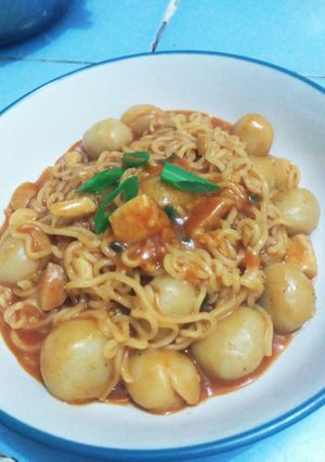 Foto resep Rabokki (Ramen+Tteokbokki)