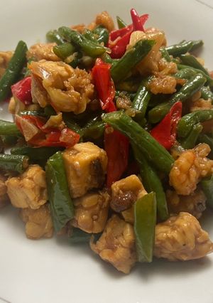 Foto resep Tumis kacang panjang tempe