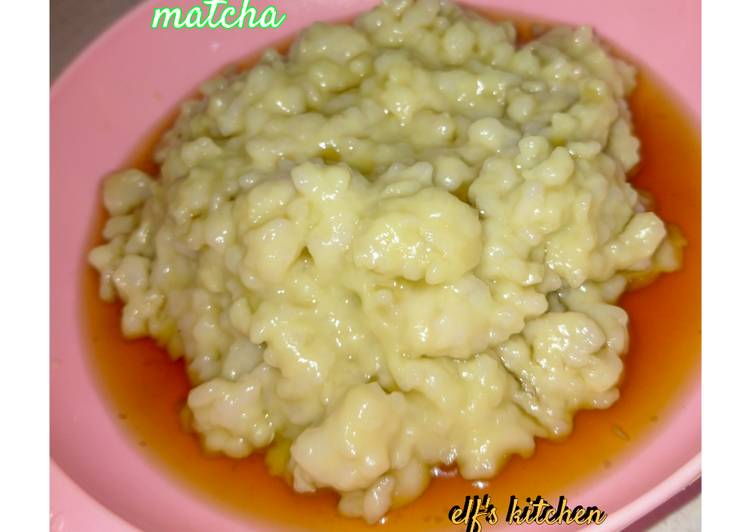 makanan Bubur sumsum matcha Jadi, Enak Banget