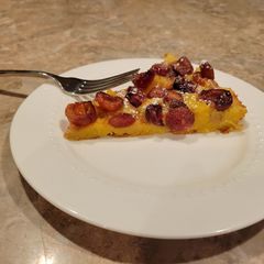 A picture of Cherry Polenta Cake (regular or dairy-free).