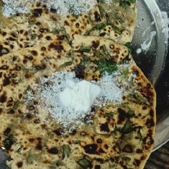 Punjabi palak paratha A picture of Punjabi palak paratha.