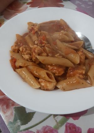 Una foto de Fideos con salsa para descenso de peso