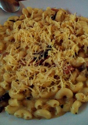Foto resep Mac and Cheese with Beef Bacon and Mushroom