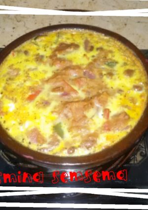 A picture of Fava Bean and Egg Casserole.